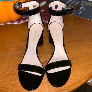 Stuart Weitzman Patent leather block heel